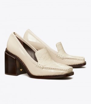 Women's Tory Burch 70s Square Heeled Loafer Heels | EZWYGP-491