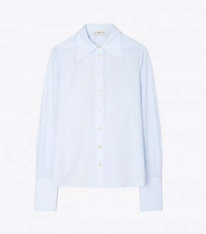 Women's Tory Burch Cotton Poplin Tops & Shirts | IHVRUC-083