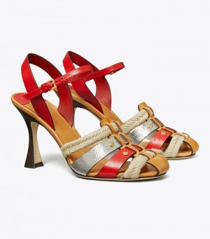 Women's Tory Burch Fisherman Heel Sandals | SCTNVB-264