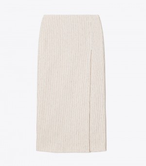 Women's Tory Burch Linen Wrap Skirts | LUJEBV-619