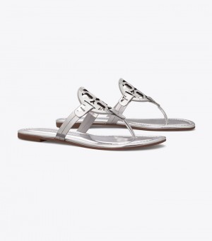 Women's Tory Burch Miller Metallic Sandals | ENOMYW-945