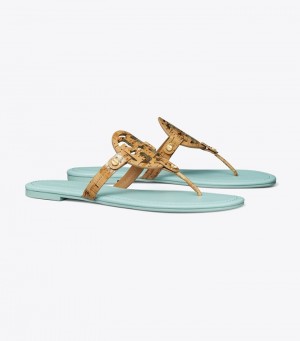 Women's Tory Burch Miller Patent Cork Sandals | GFDJZR-748