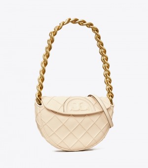 Women's Tory Burch Mini Fleming Soft Crescent Bags | MAZSEC-384