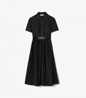 Women's Tory Burch Poplin Pleated Shirt Dresses | ZRPLYF-948