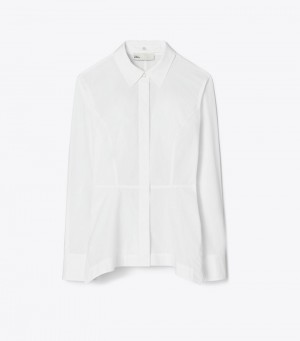 Women's Tory Burch Poplin Tops & Shirts | IQXKCH-927