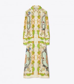 Women's Tory Burch Printed Silk Shirt Dresses | ISENAW-850