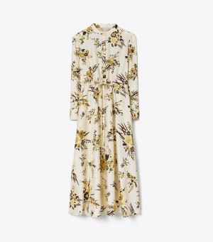 Women's Tory Burch Printed Silk Shirt Dresses | CYOEGA-971