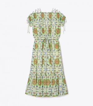 Women's Tory Burch Printed Silk Swimwear & Cover-Ups | IOLBTJ-305