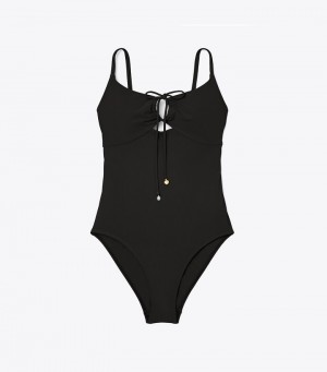 Women's Tory Burch Ruched One-piece Swimwear & Cover-Ups | WZYEGQ-608