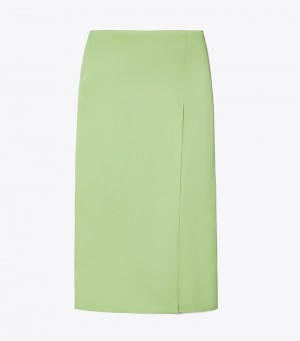 Women's Tory Burch Satin Wrap Skirt Skirts | MPAQOW-693