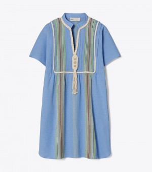 Women's Tory Burch Striped Mini Tunic Swimwear & Cover-Ups | EHPRQD-453