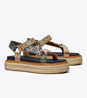 Women's Tory Burch T Monogram Rope Sport Sandal Espadrilles | DNKLOZ-013