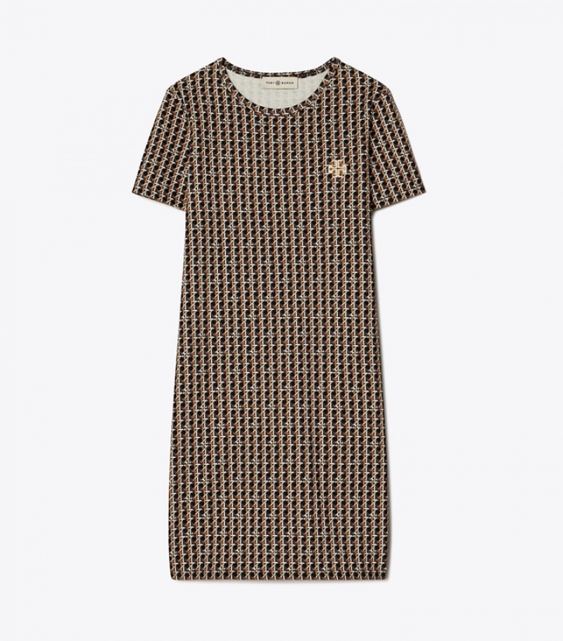 Women\'s Tory Burch Basket-weave T-shirt Dresses | PTUBZK-432