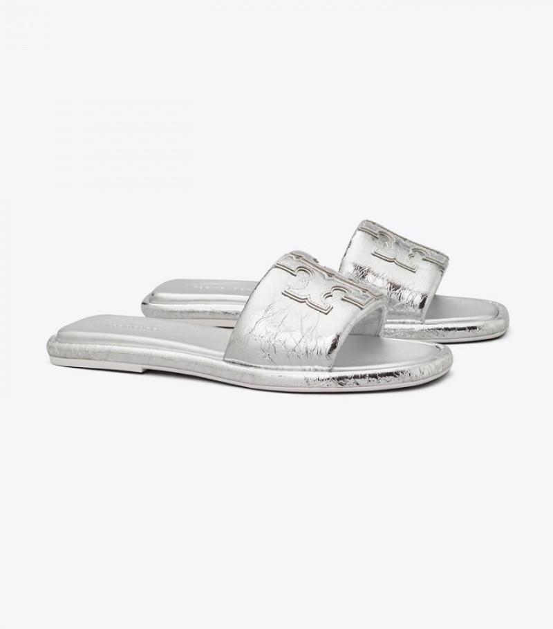 Women\'s Tory Burch Double T Sport Slide | AVJYNQ-410