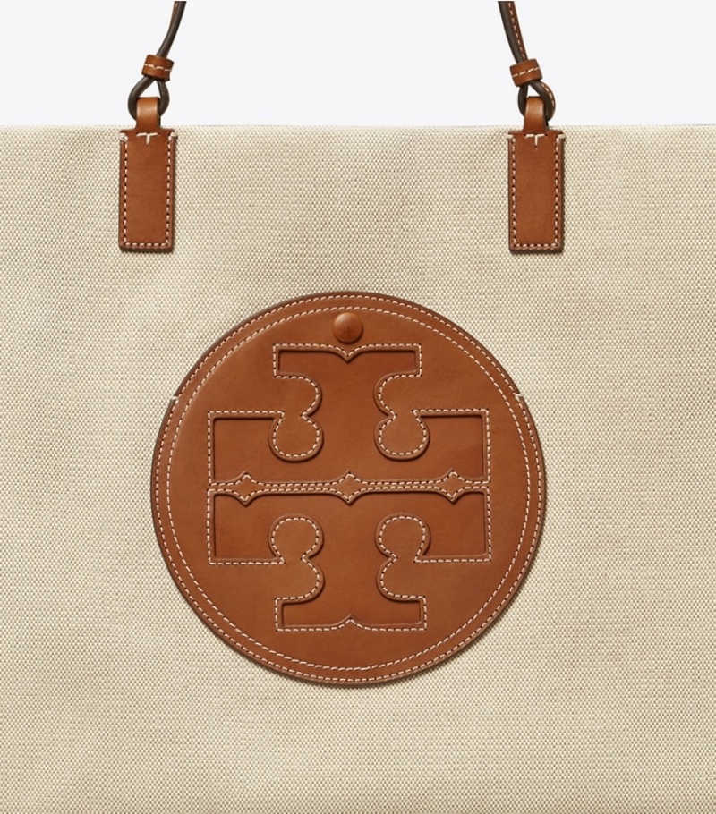 Women's Tory Burch Ella Canvas Tote Bags | IHLJGM-146