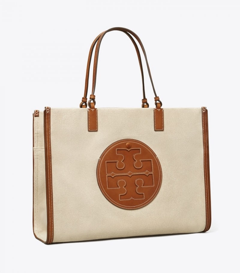 Women\'s Tory Burch Ella Canvas Tote Bags | IHLJGM-146