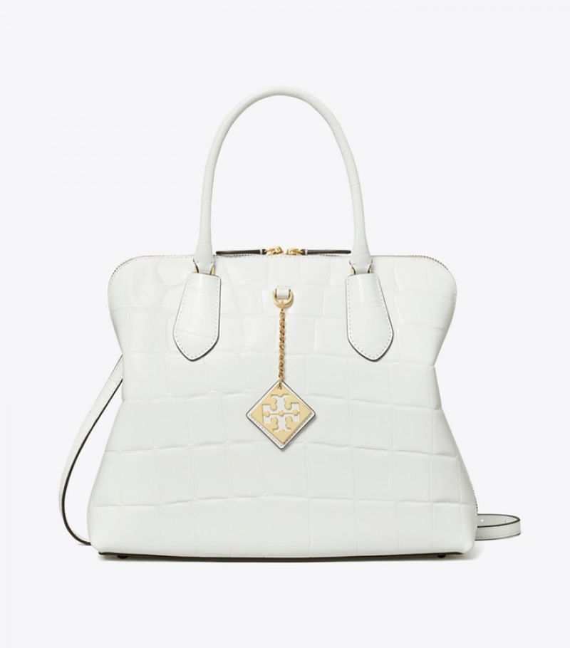 Women's Tory Burch Embossed Swing Satchel Bags | WFJOKZ-812