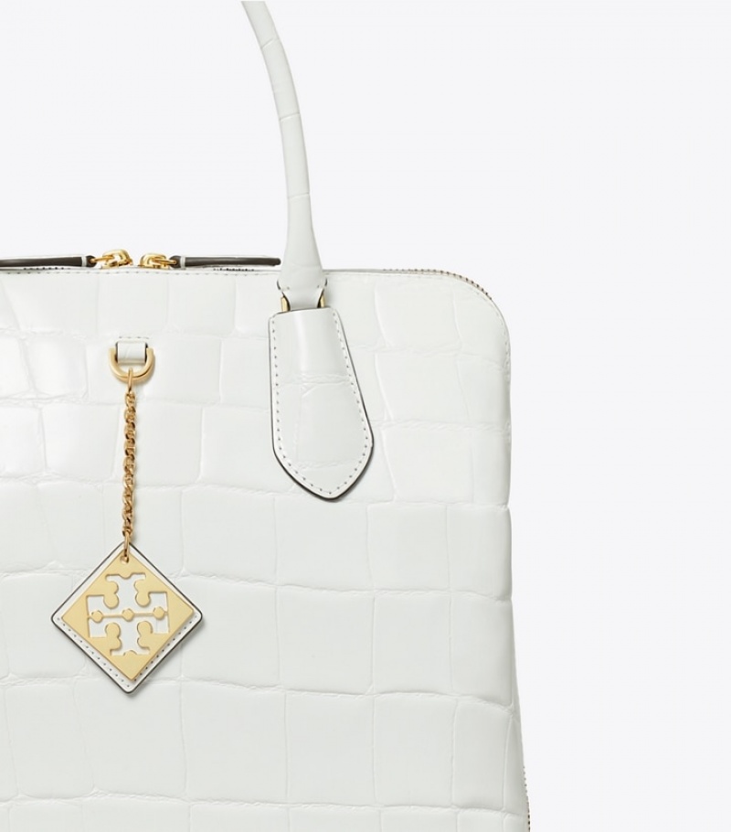 Women's Tory Burch Embossed Swing Satchel Bags | WFJOKZ-812