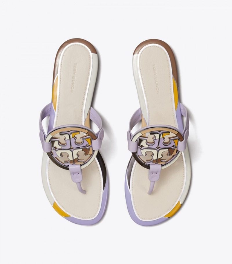 Women's Tory Burch Enamel Miller Sandals | LEPXTG-058