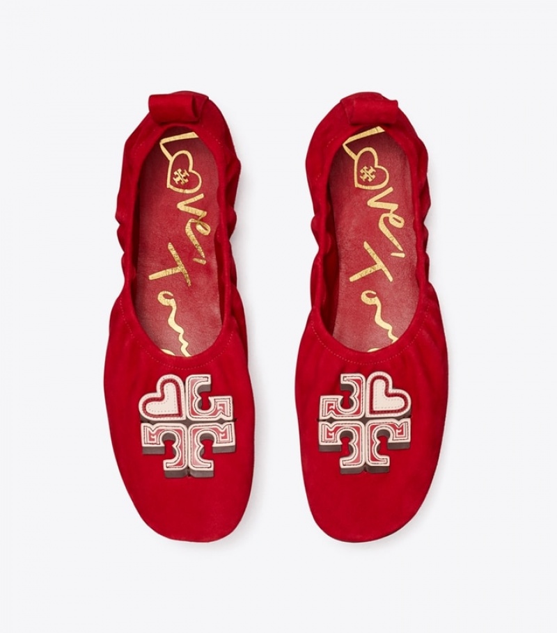 Women's Tory Burch Heart Ballets & Flats | NTPXBM-057