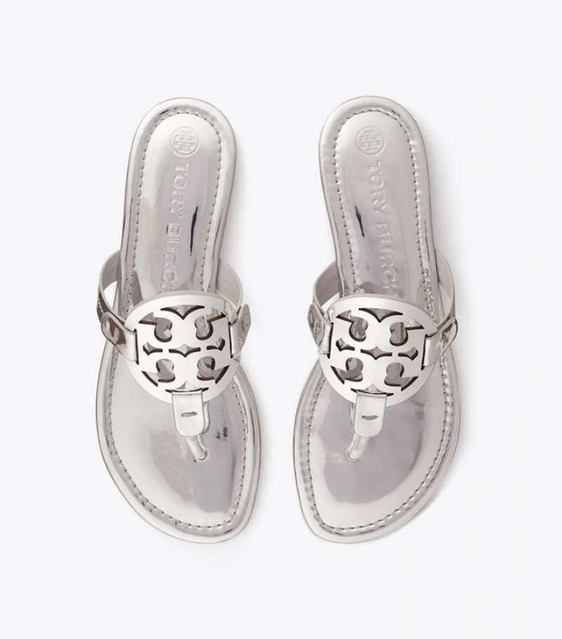 Women's Tory Burch Miller Metallic Sandals | ENOMYW-945