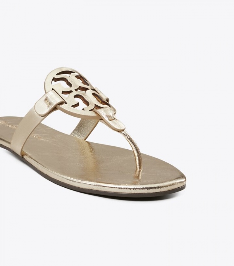 Women's Tory Burch Miller Soft Metallic Sandals | ABVXCU-702