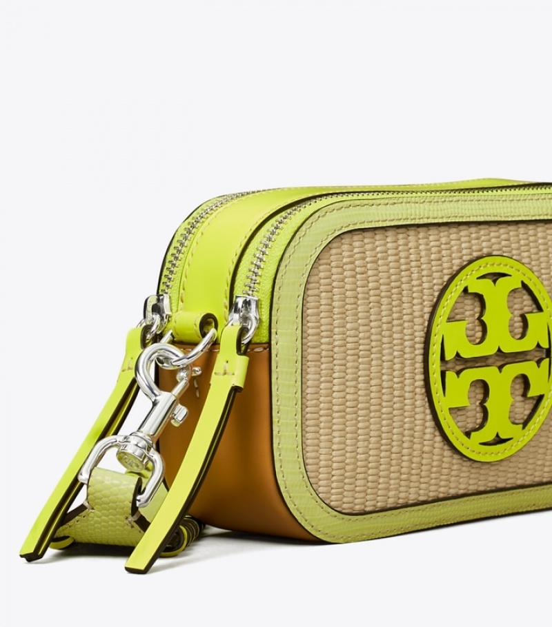 Women's Tory Burch Mini Miller Raffia Crossbody Bags | YRMSWJ-038