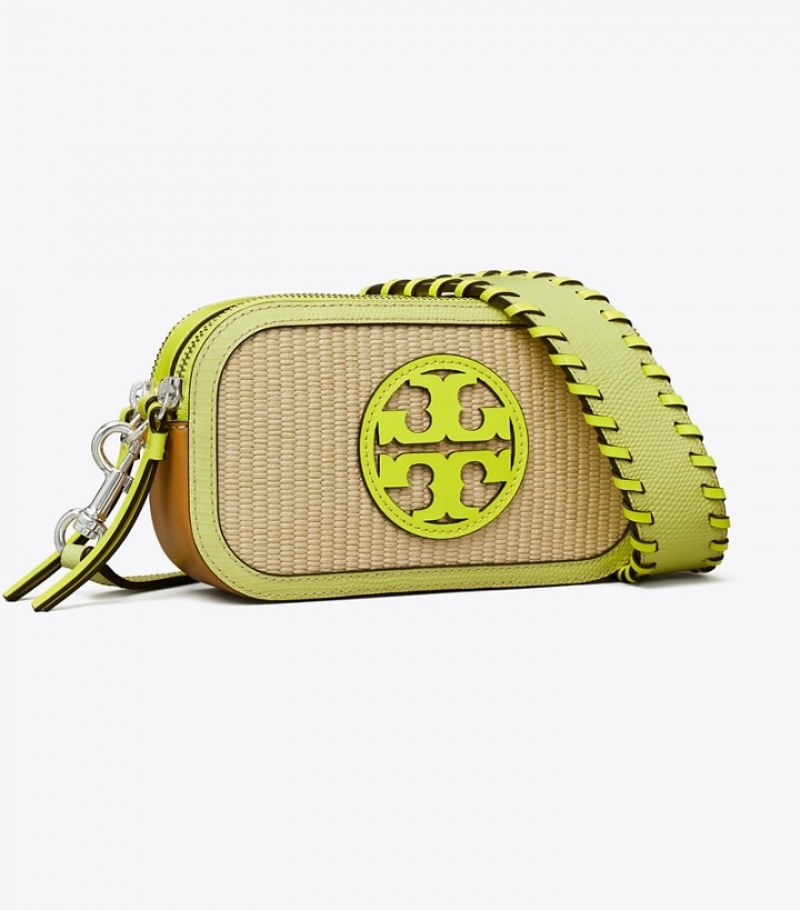 Women\'s Tory Burch Mini Miller Raffia Crossbody Bags | YRMSWJ-038