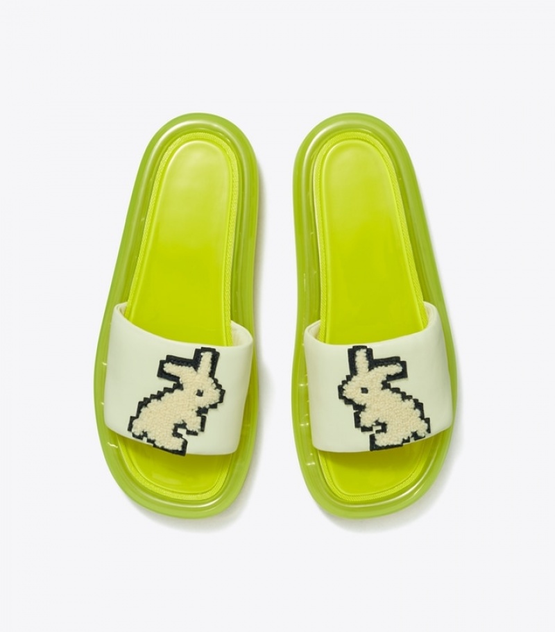 Women's Tory Burch Rabbit Bubble Jelly Slide | MUHEQT-541