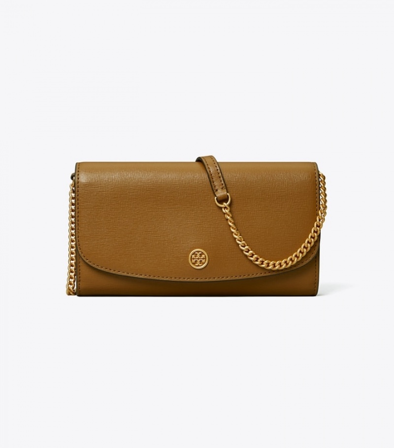 Women's Tory Burch Robinson Chain Wallet Mini Bags | MDUEZQ-238