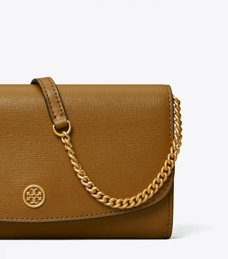 Women's Tory Burch Robinson Chain Wallet Mini Bags | MDUEZQ-238