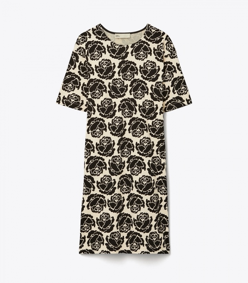 Women\'s Tory Burch Rose T-shirt Dresses | JTQZNX-607