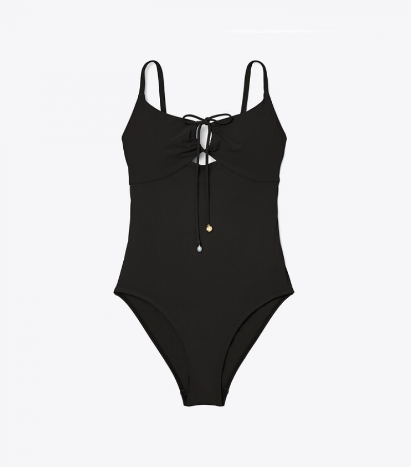 Women\'s Tory Burch Ruched One-piece Swimwear & Cover-Ups | WZYEGQ-608