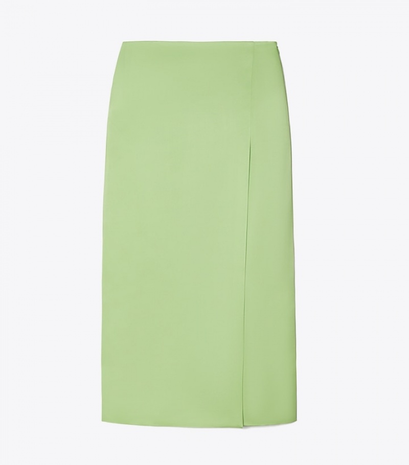 Women\'s Tory Burch Satin Wrap Skirt Skirts | MPAQOW-693