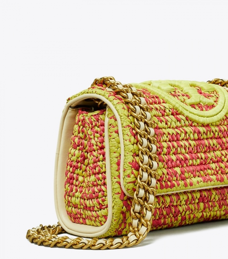 Women's Tory Burch Small Fleming Soft Crochet Convertible Shoulder Bags | QXUJMD-714