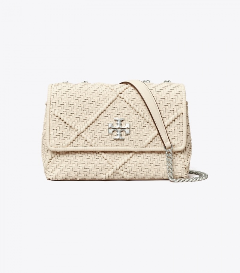 Women's Tory Burch Small Kira Diamond Woven Convertible Shoulder Bags | SMREUV-042