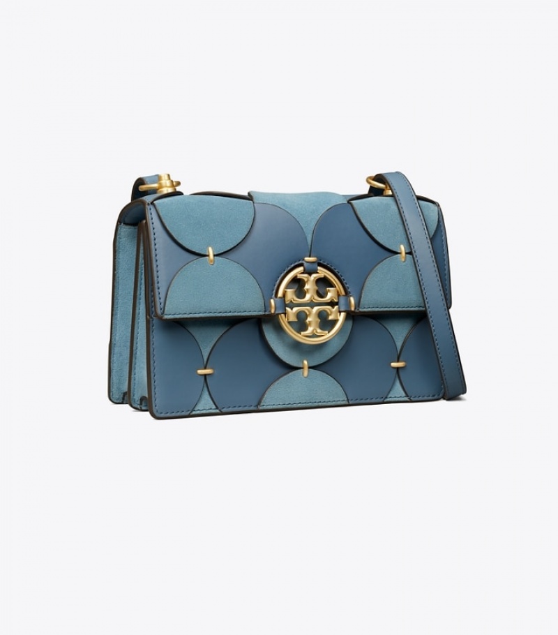 Women\'s Tory Burch Small Miller Exotic Die-cut Flap Shoulder Bags | SWNRAK-675