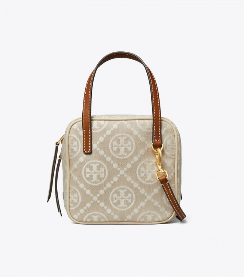 Women's Tory Burch T Monogram Jacquard Cube Crossbody Bags | SGOPTF-824