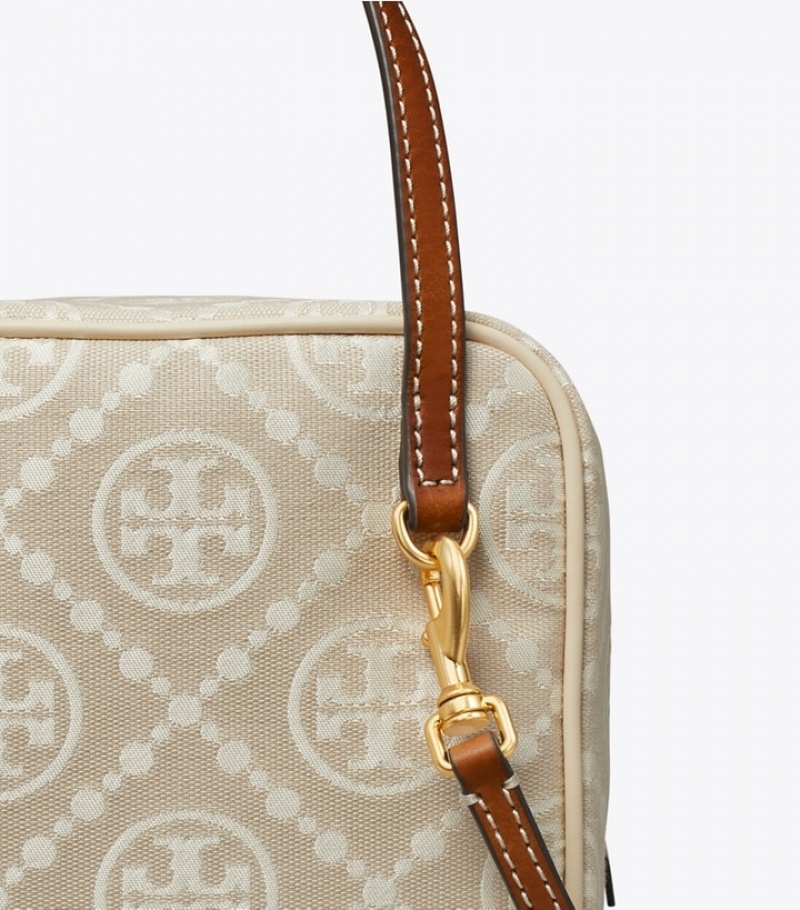 Women's Tory Burch T Monogram Jacquard Cube Crossbody Bags | SGOPTF-824