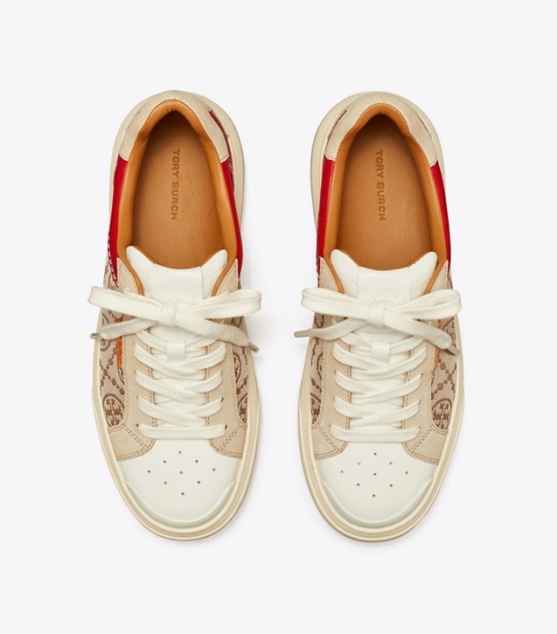 Women's Tory Burch T Monogram Ladybug Sneakers | WHKFDR-194