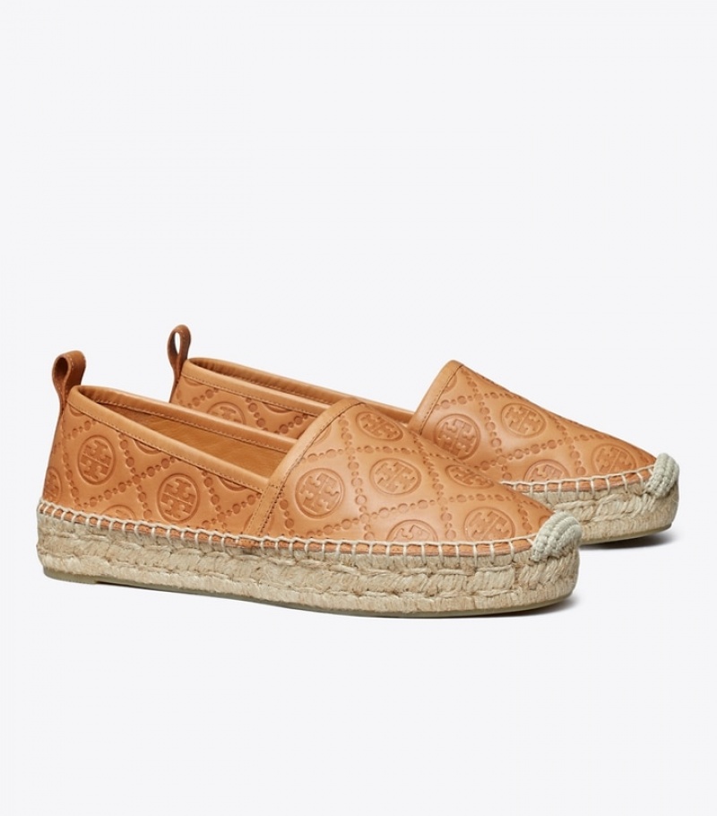 Women\'s Tory Burch T Monogram Platform Espadrilles | ETWNKZ-258