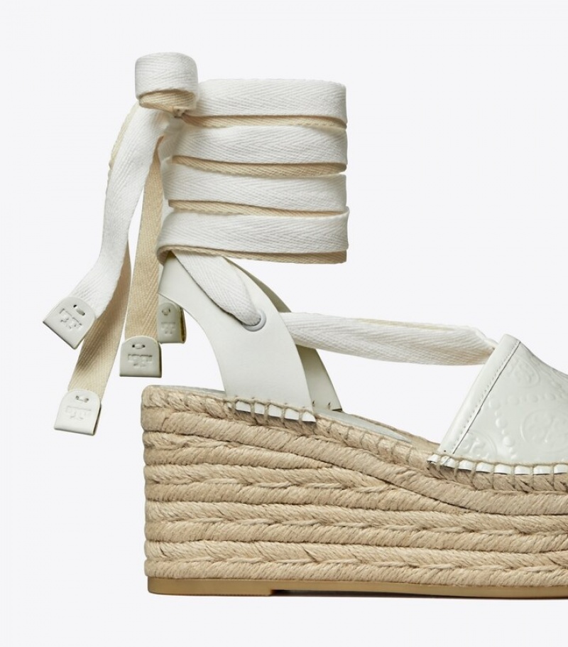 Women's Tory Burch T Monogram Wedge Sandal Espadrilles | HAJGQK-530